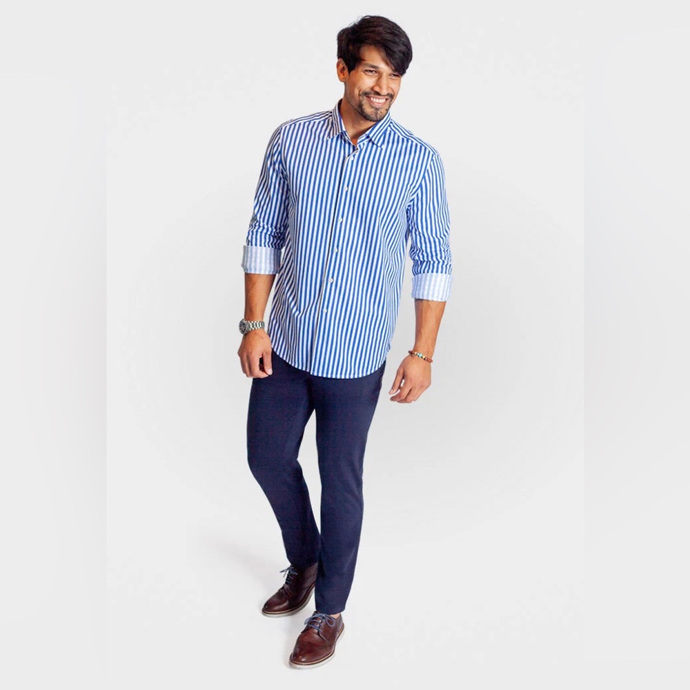 BUKI • The Go Big Stripe Long Sleeve Tech Shirt - Picture 7 of 9